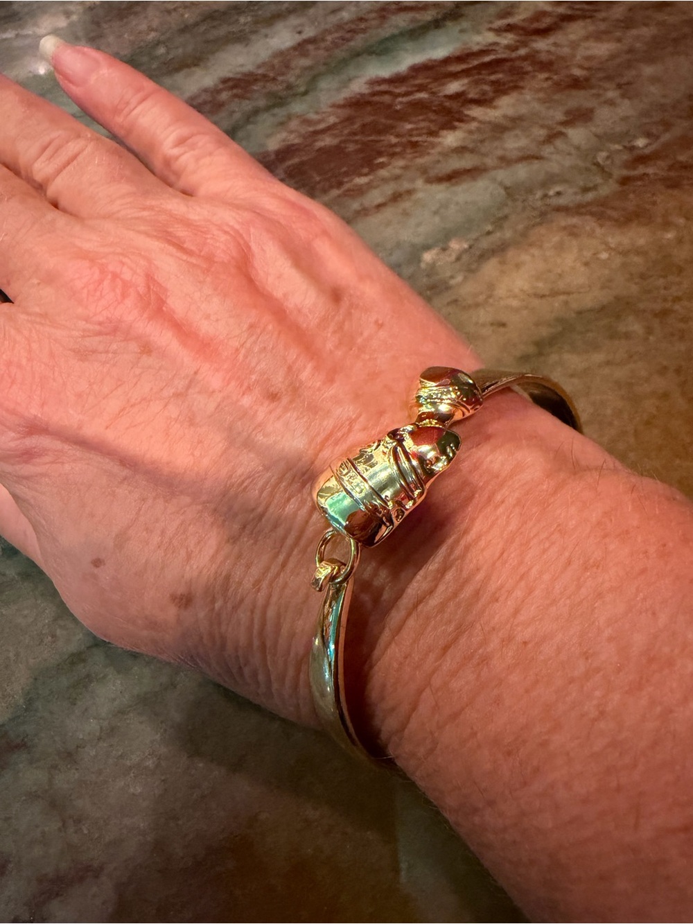 Gold Egyptian Nefretti head Bangle Bracelet - Women Jewelry